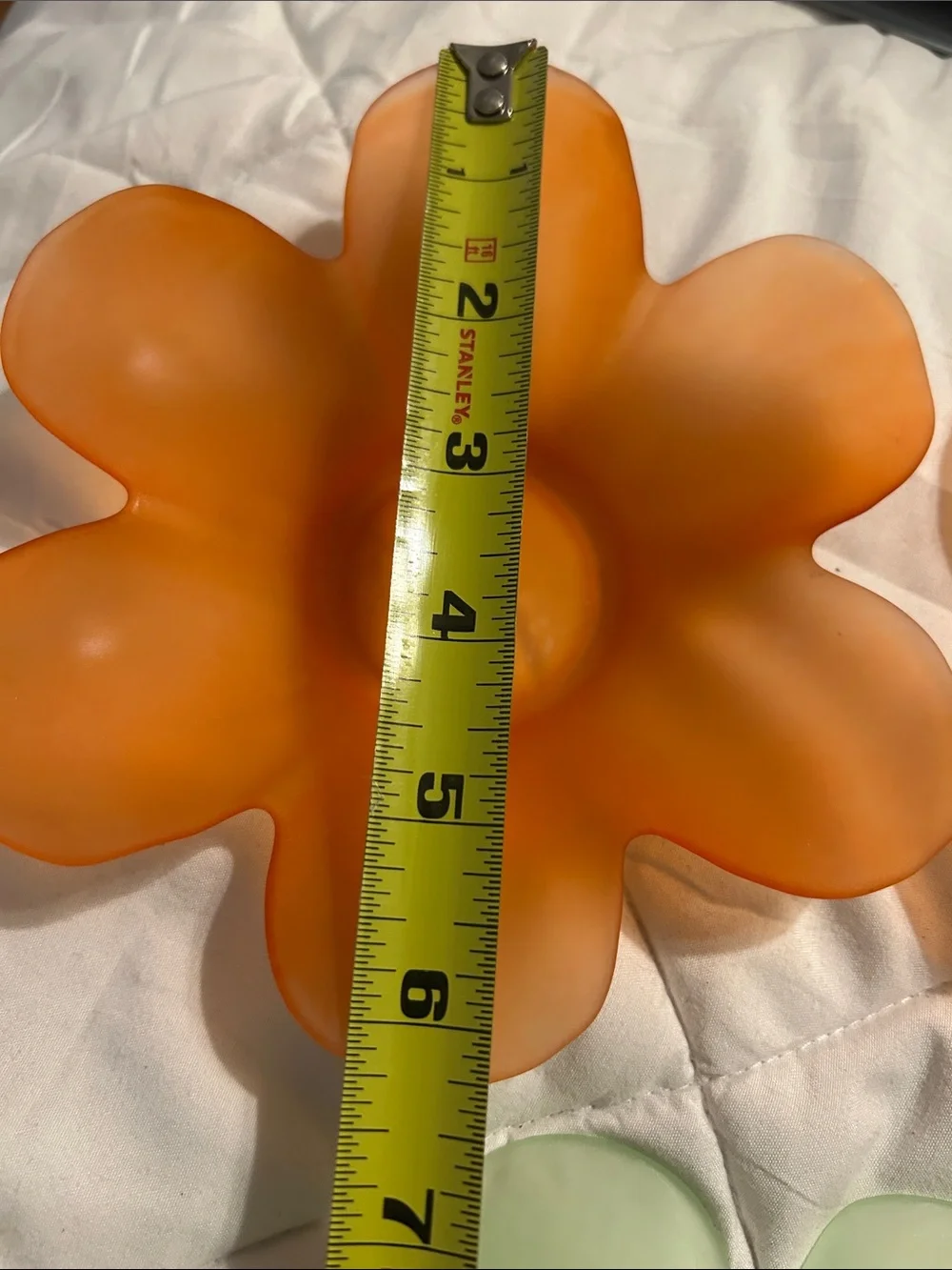 Orange and Green Glass Flower Bowls - Home Accents